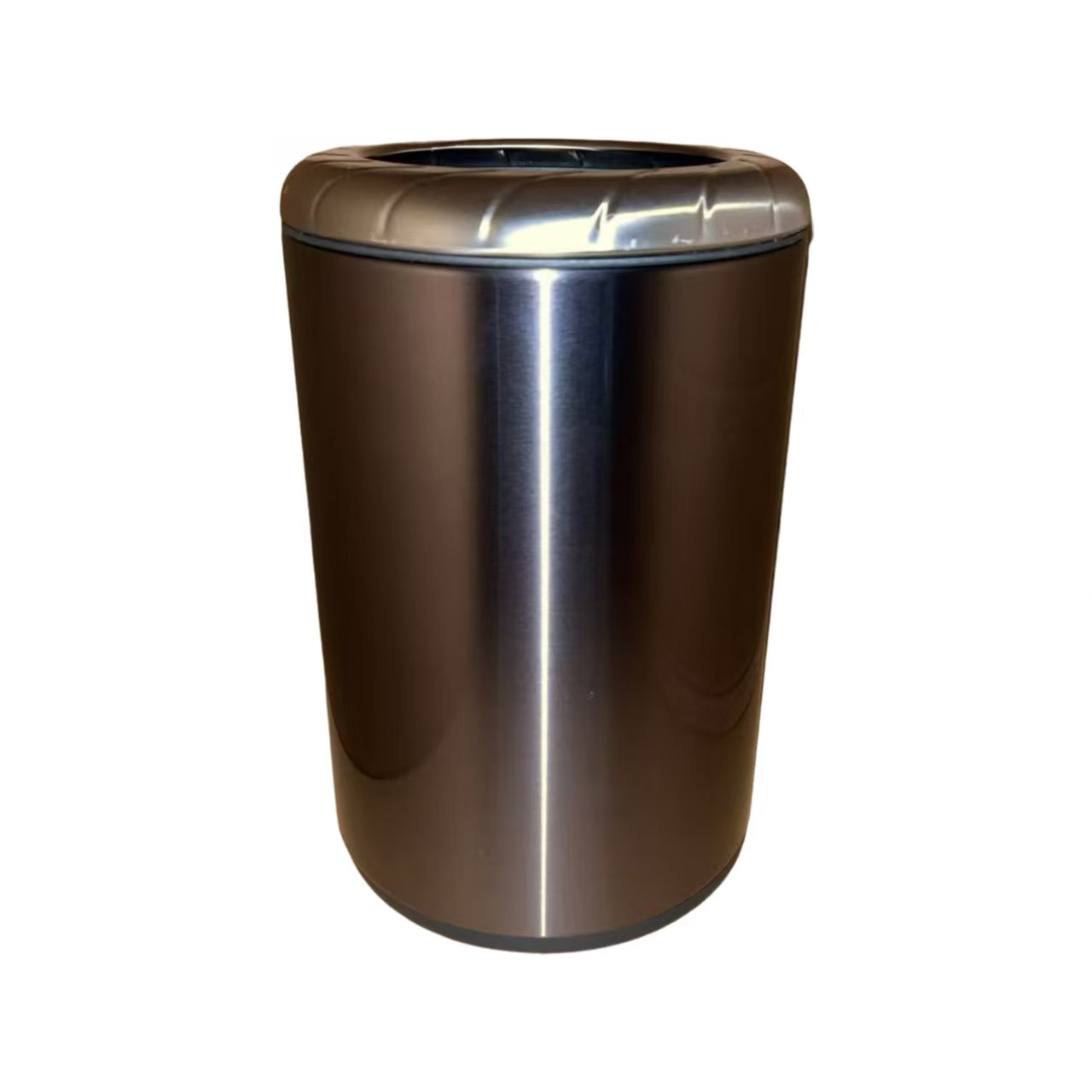 HY-0429009 Direct-dump Stainless Steel Trash Can(With embossed steel ring)