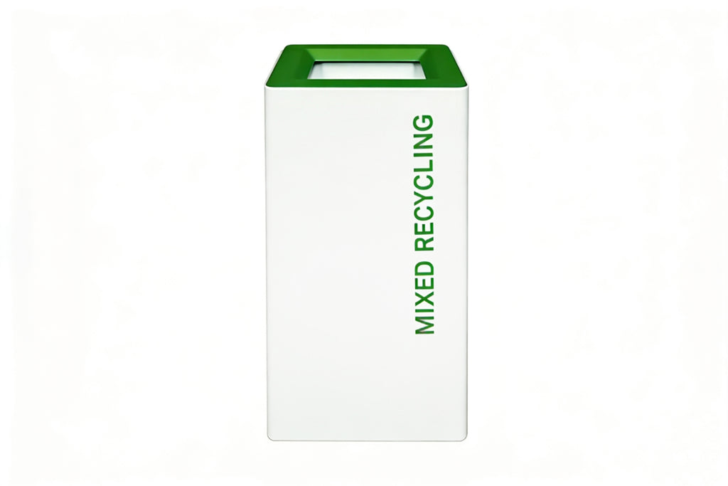 White Recycling Bin