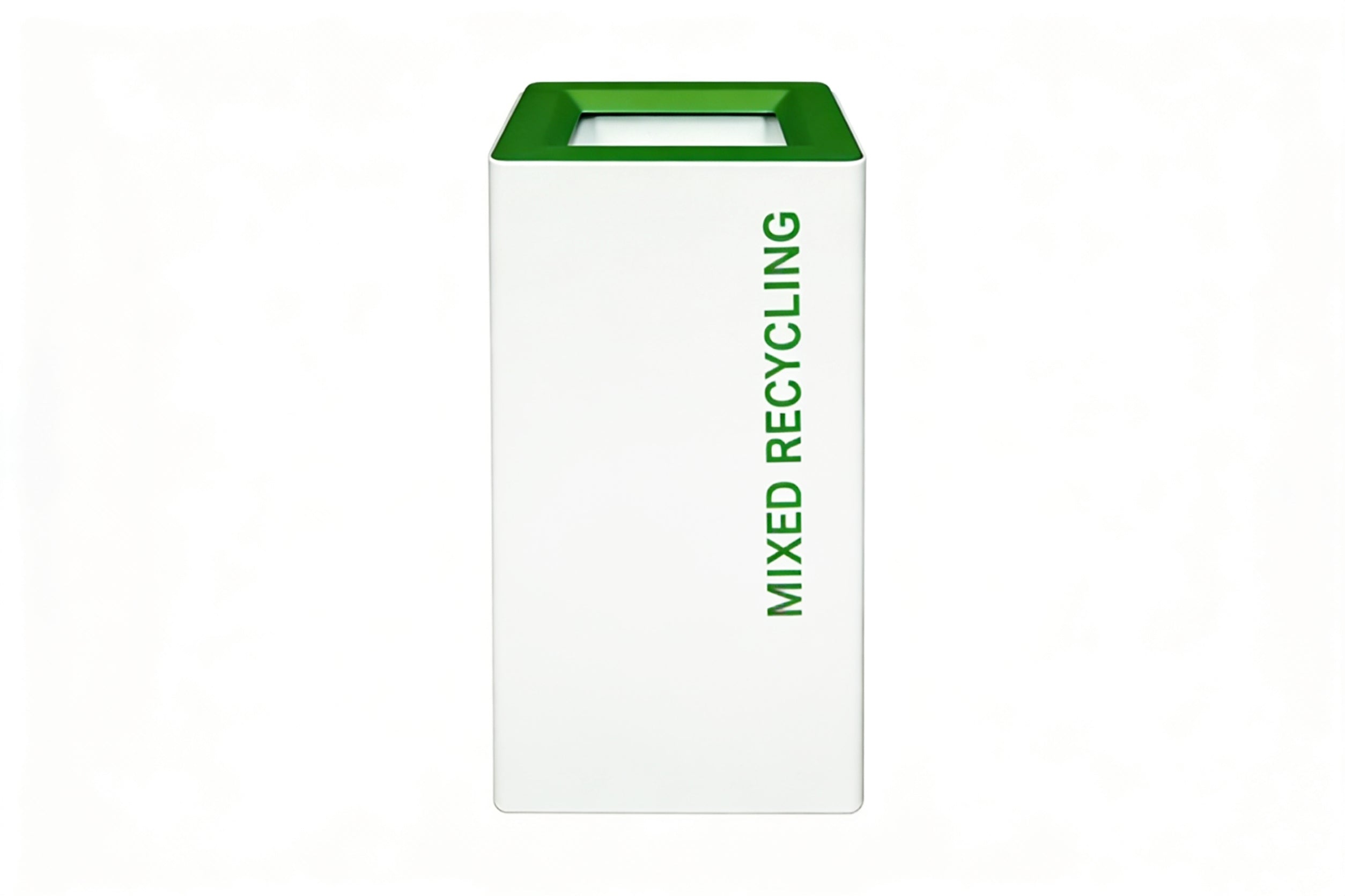White Recycling Bin