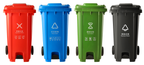 Two-wheeled Foot-operated Plastic Trash Can