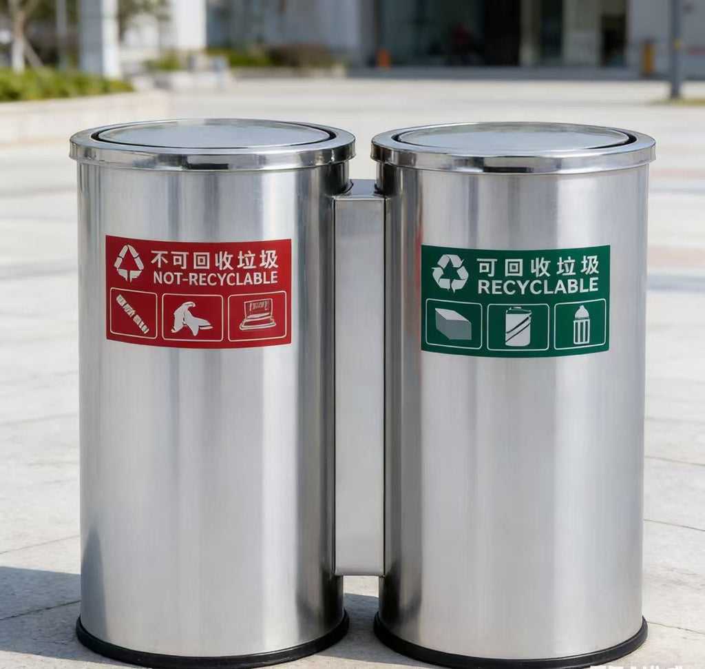 HY-26042308 Stainless steel trash can