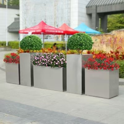 HY-26042310 Tapered Stainless Steel Planter