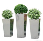 HY-26042310 Tapered Stainless Steel Planter