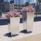 HY-26042310 Tapered Stainless Steel Planter