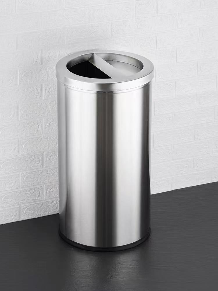 HY-26042408 Stainless steel trash bin.
