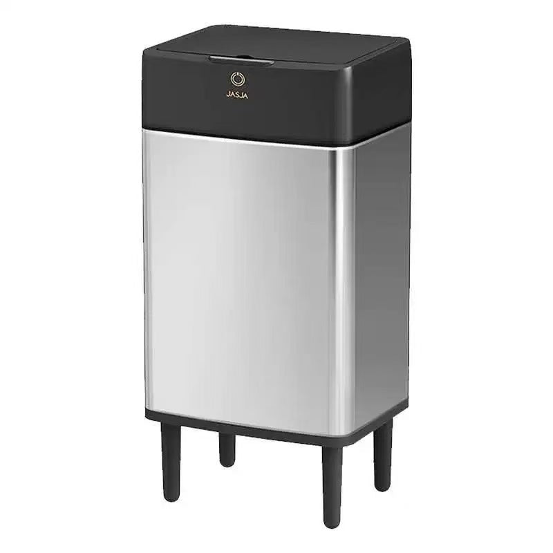 HY-26042410 Stainless steel wooden leg sensor trash can.