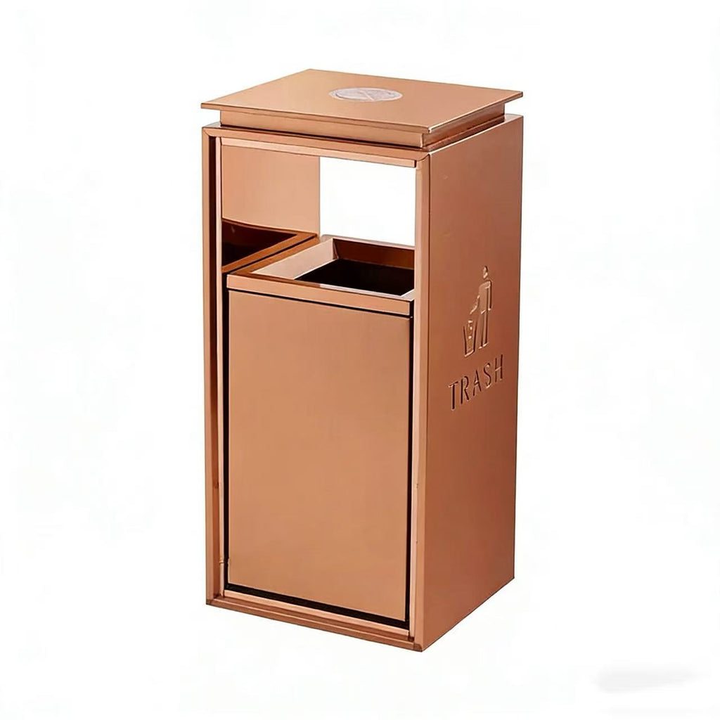 HY-26042401 Luxury Stainless Steel Standing Waste Bin