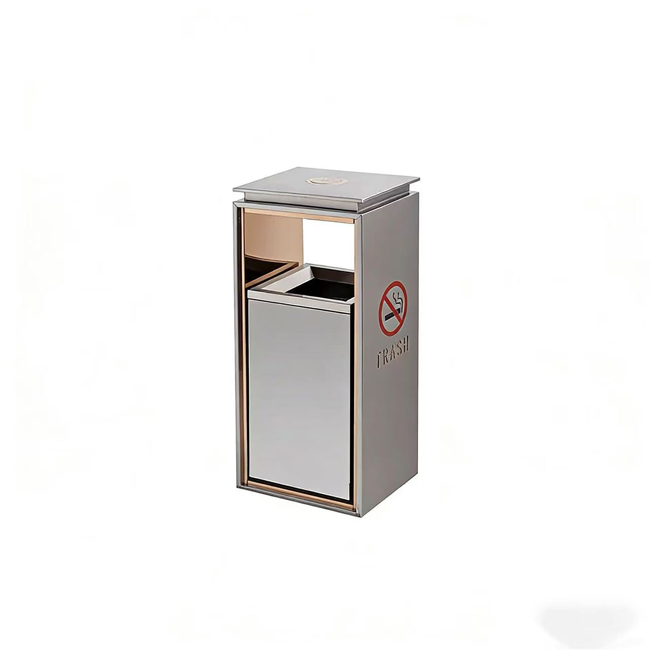 HY-26042401 Luxury Stainless Steel Standing Waste Bin