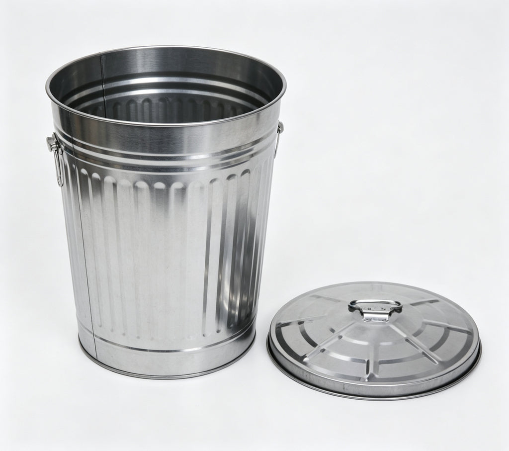 HY-26042715 Galvanized metal barrel with a lid