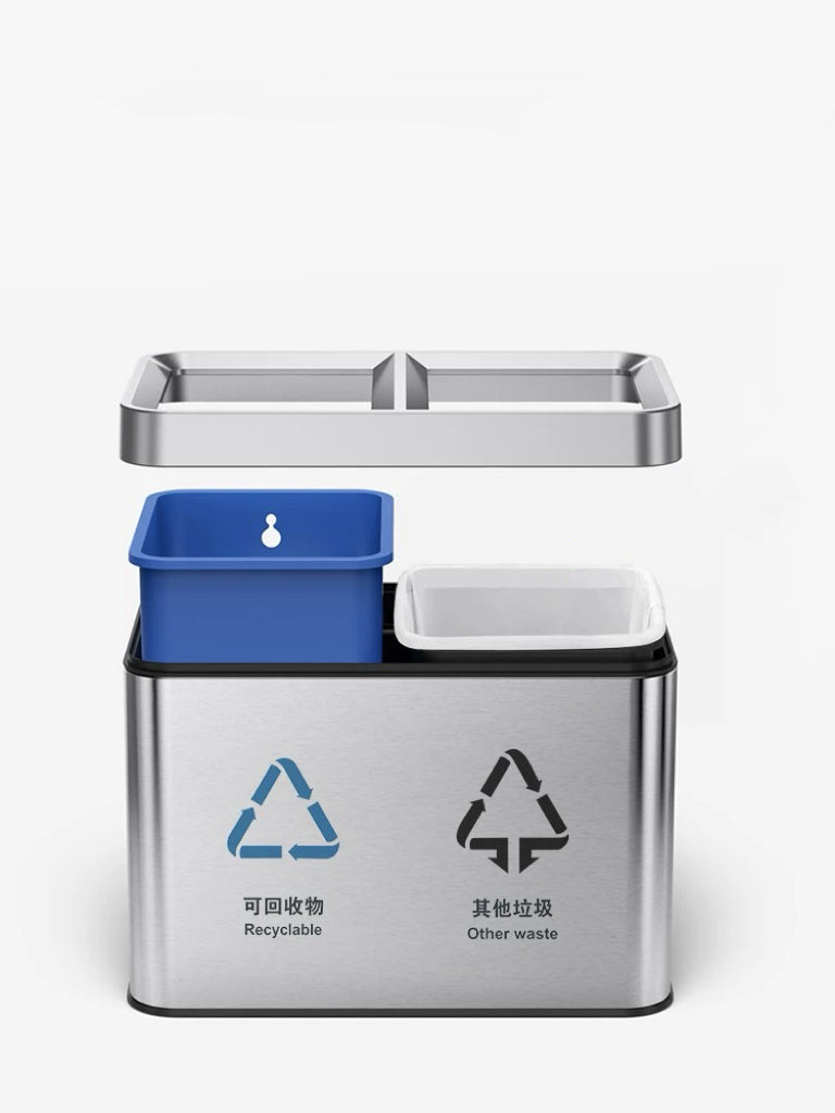 HY-26042716 Stainless steel trash bin.