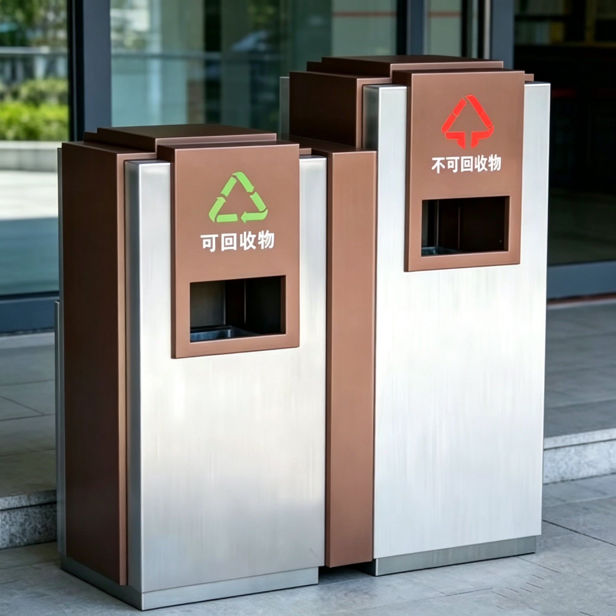 HY-26042806 Stainless steel trash bin