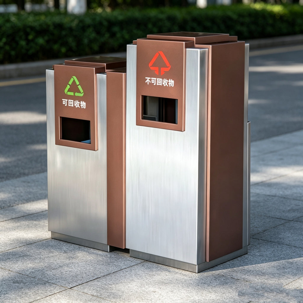 HY-26042806 Stainless steel trash bin