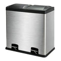 HY-0423011 Dual Compartment Pedal Stainless Steel Trash Can