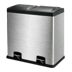 HY-0423011 Dual Compartment Pedal Stainless Steel Trash Can