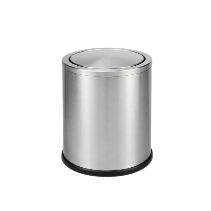 HY-0423004 Stainless Steel Flip Cover Trash Can