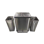 HY-0423012 Dual Compartment Pedal Stainless Steel Trash Can