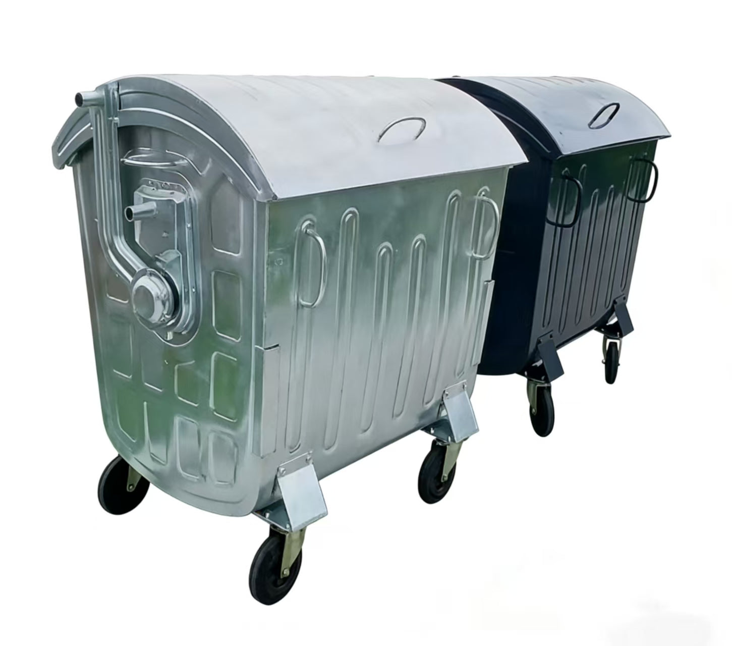 1100L Galvanized Metal Trash Can
