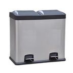 HY-0423011 Dual Compartment Pedal Stainless Steel Trash Can