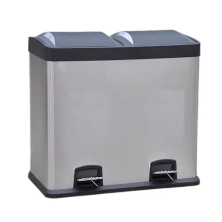 HY-0423011 Dual Compartment Pedal Stainless Steel Trash Can