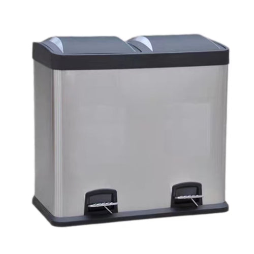 HY-0423011 Dual Compartment Pedal Stainless Steel Trash Can