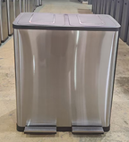 HY-0423012 Dual Compartment Pedal Stainless Steel Trash Can