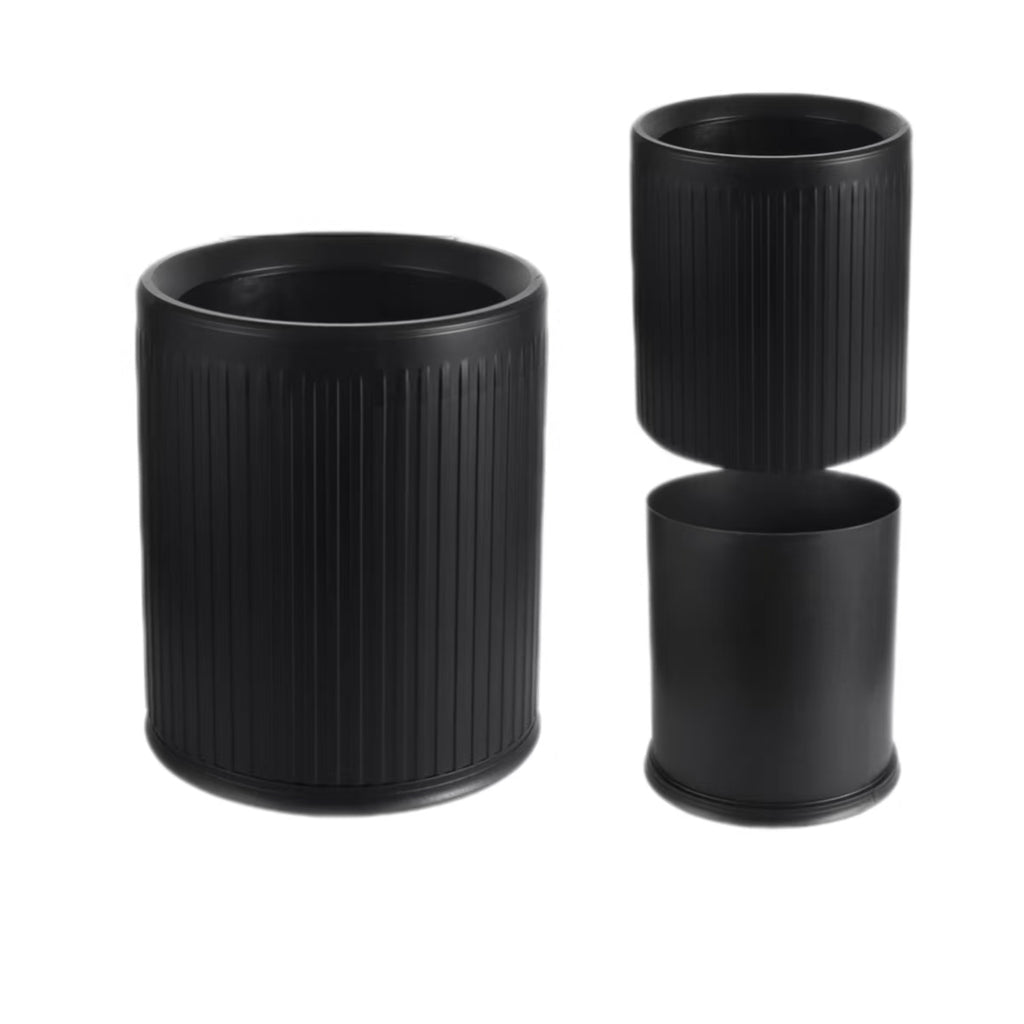 HY-0428003 Round Striped Trash Can