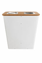 HY 0729001-Flexible, modular two-compartment stainless steel waste bin