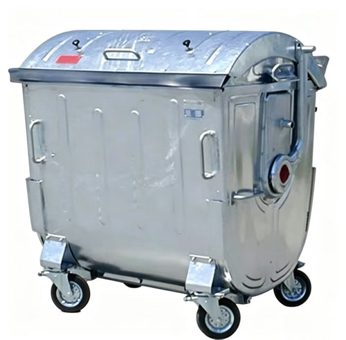 1100L Galvanized Metal Trash Can