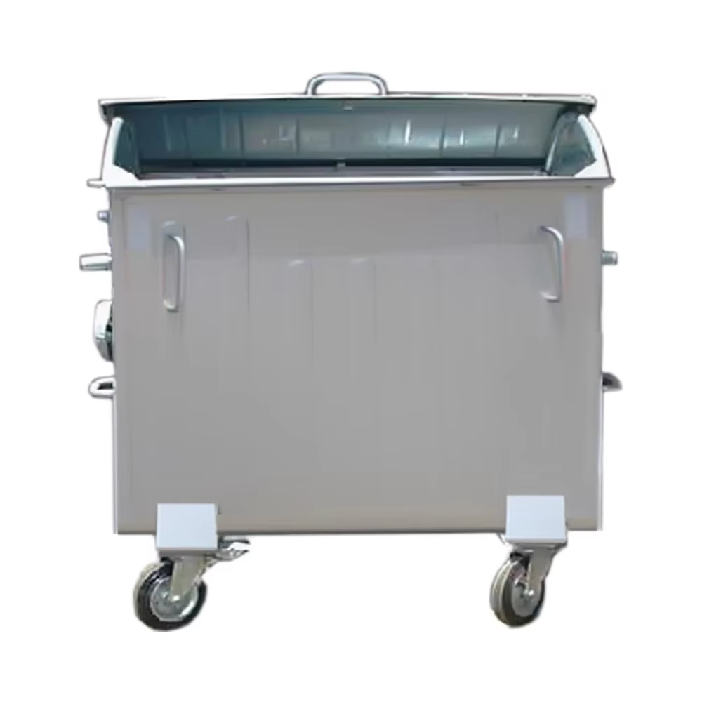 1100L Galvanized Metal Trash Can