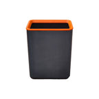 HY-0429011 Square Stainless Steel Trash Can(With orange ring)