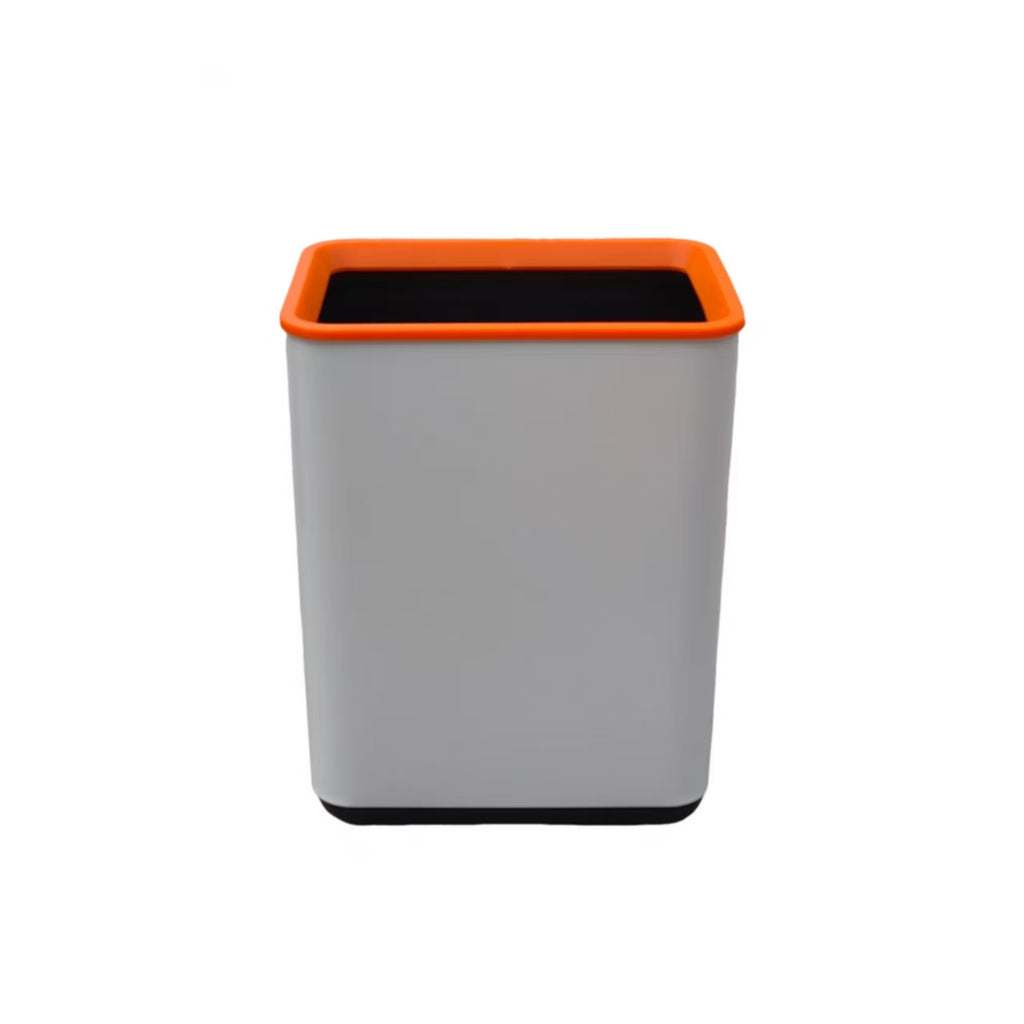 HY-0429011 Square Stainless Steel Trash Can(With orange ring)