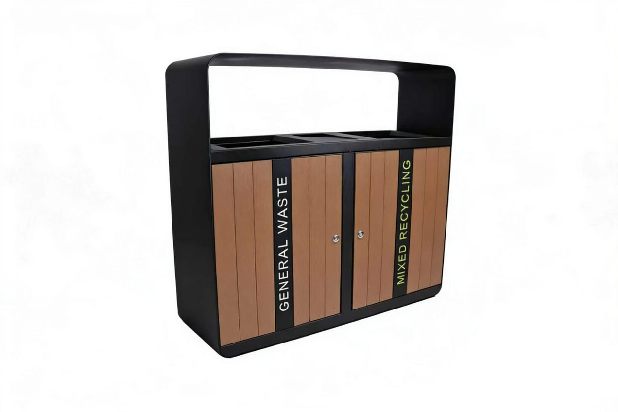 Wooden Trash Bin