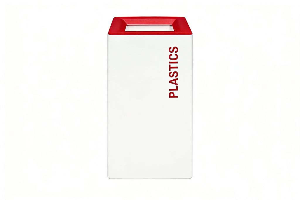 White Recycling Bin