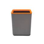 HY-0429011 Square Stainless Steel Trash Can(With orange ring)
