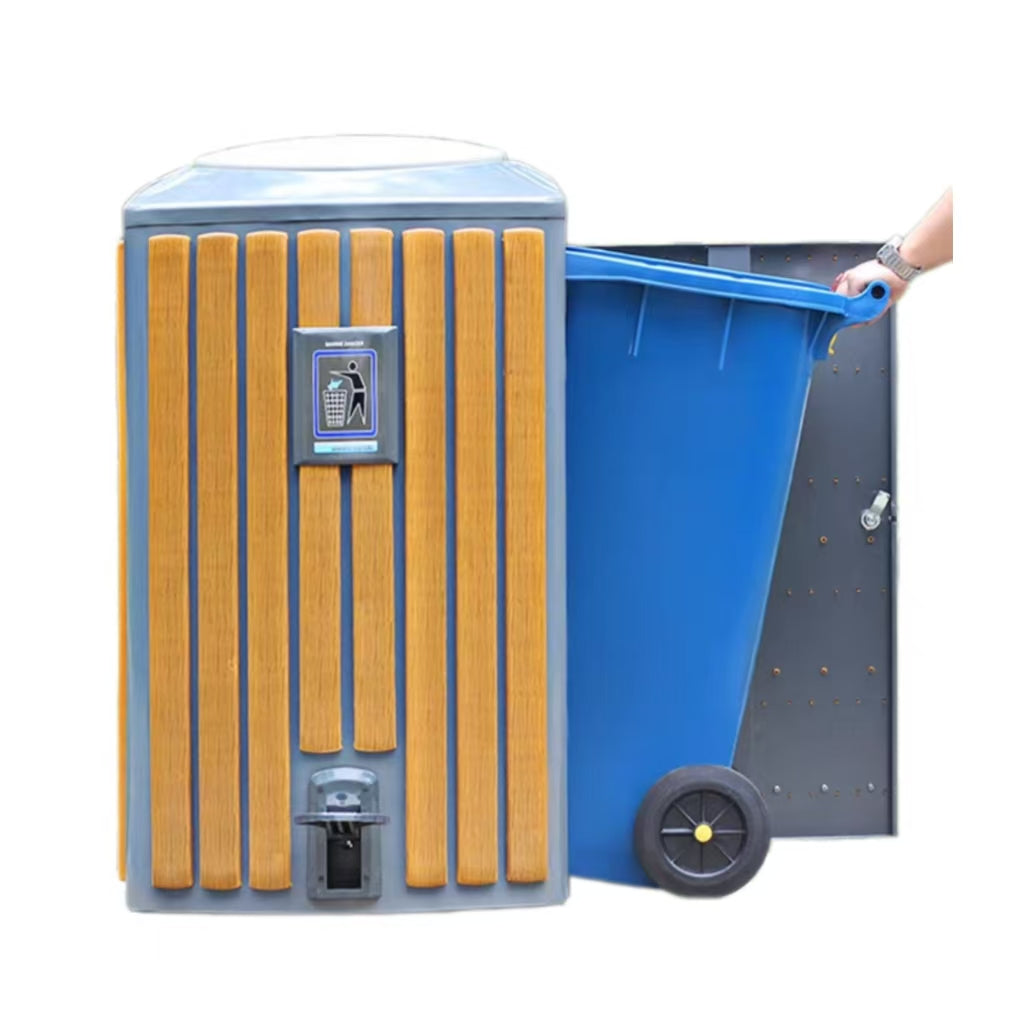 HY-0424010 Foot-Operated Outdoor Molded Trash Can