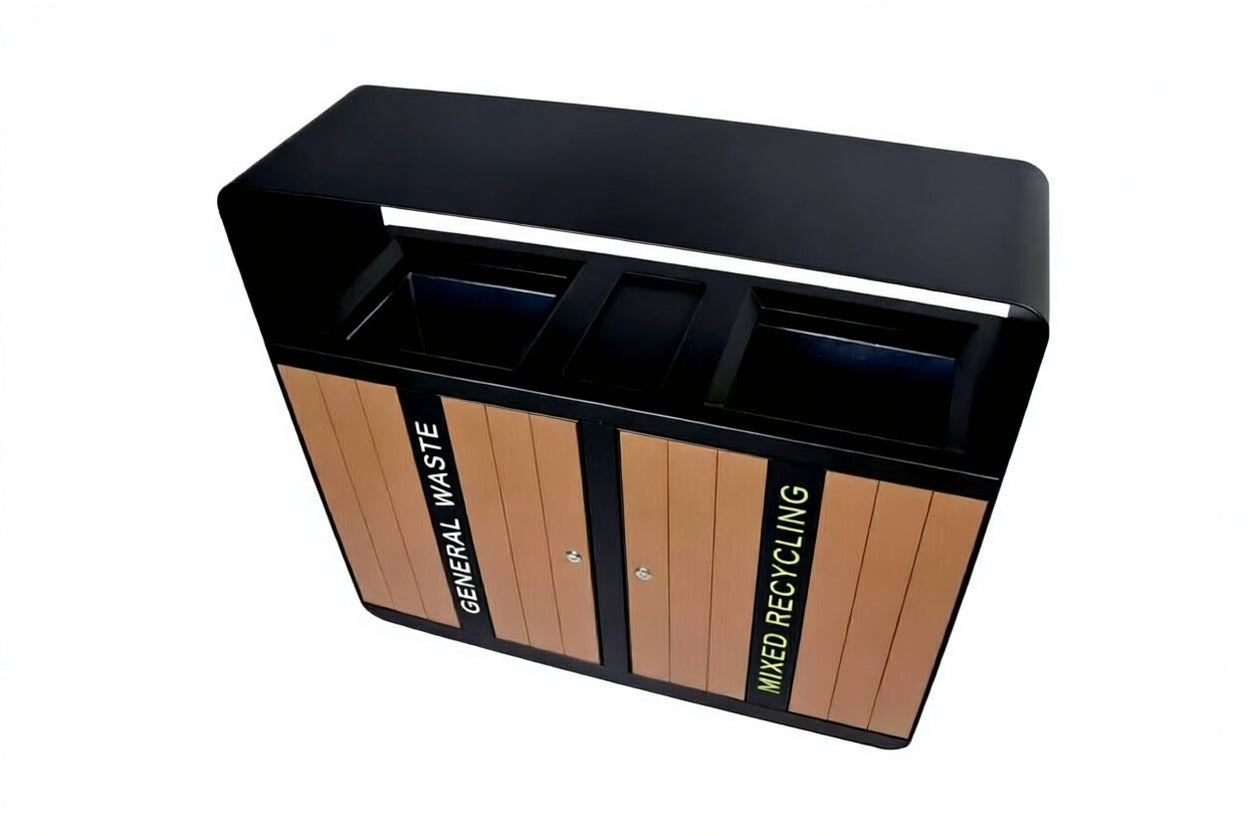 Wooden Trash Bin