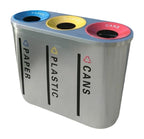 HY-0424003 Stainless Steel 3-Compartment Trash Can