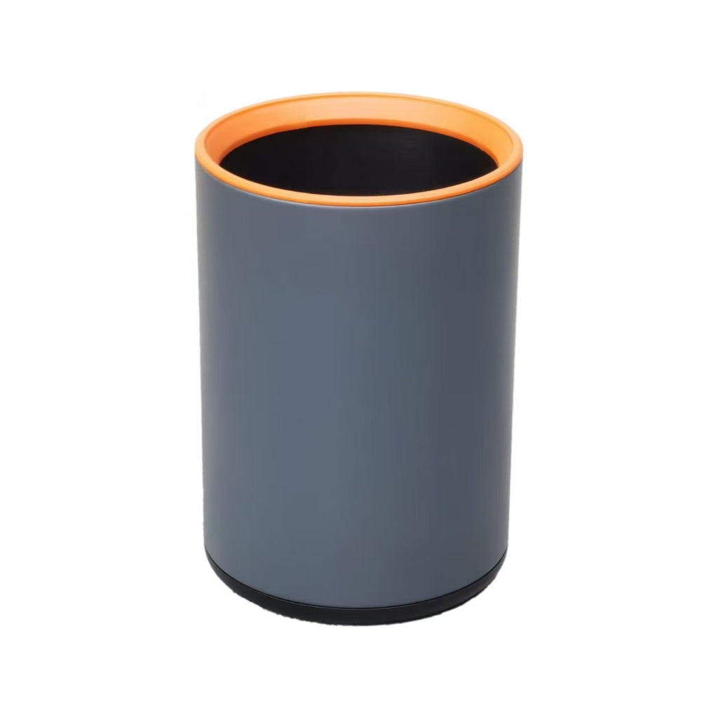 HY-0429004 Direct-dump Stainless Steel Trash Can(With orange ring)