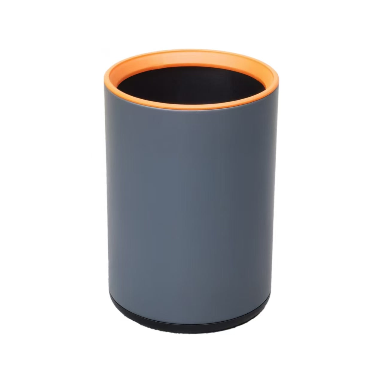 HY-0429004 Direct-dump Stainless Steel Trash Can(With orange ring)