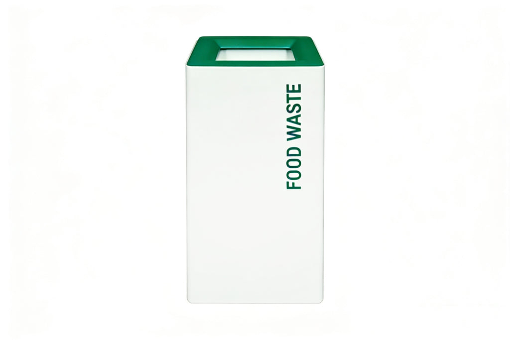 White Recycling Bin