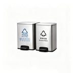 HY-0428006 Dual-compartment Stainless Steel Trash Can