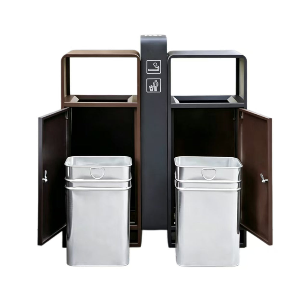 HY-0424011 Outdoor Stainless Steel Trash Can