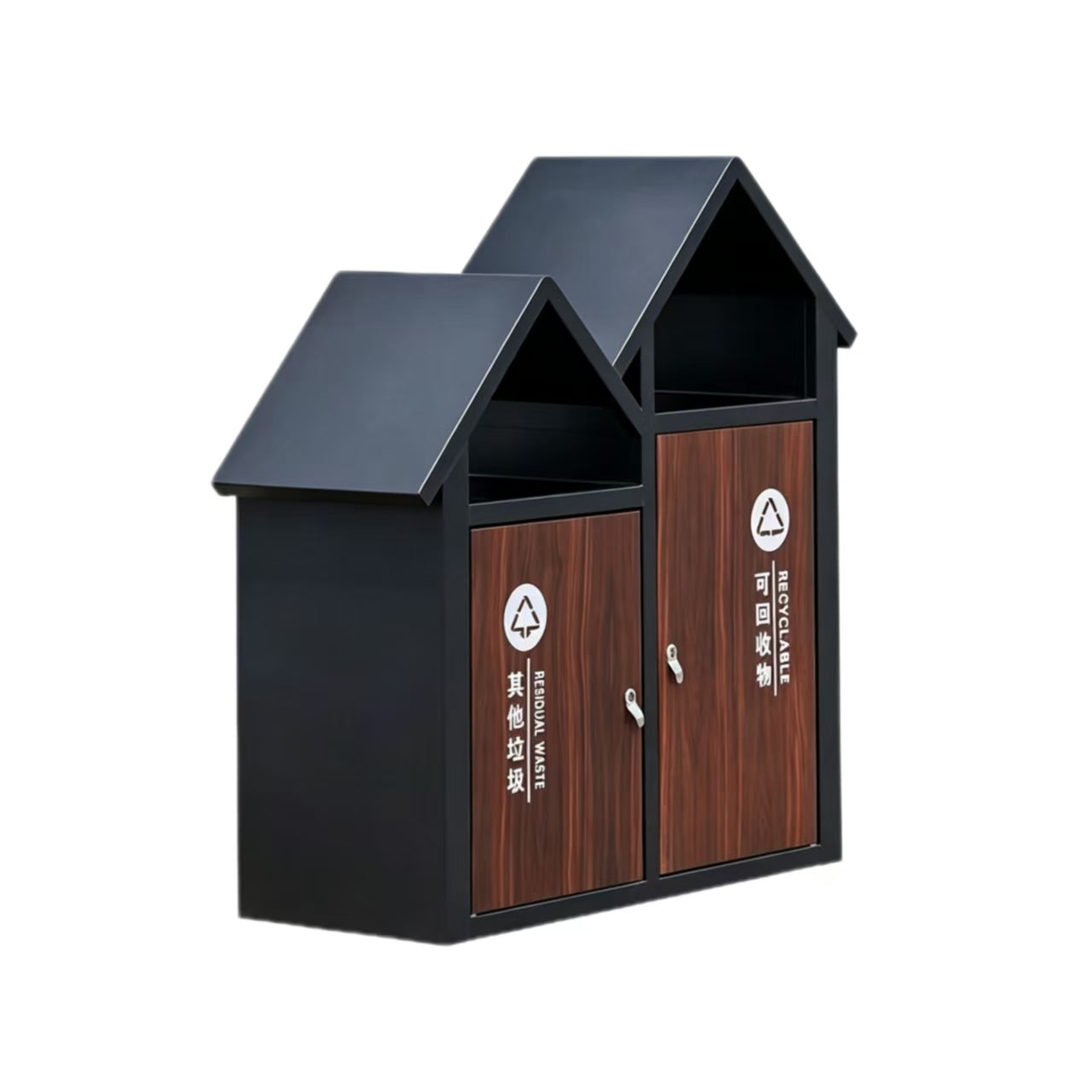 HY-0424012 Outdoor Stainless Steel Trash Can