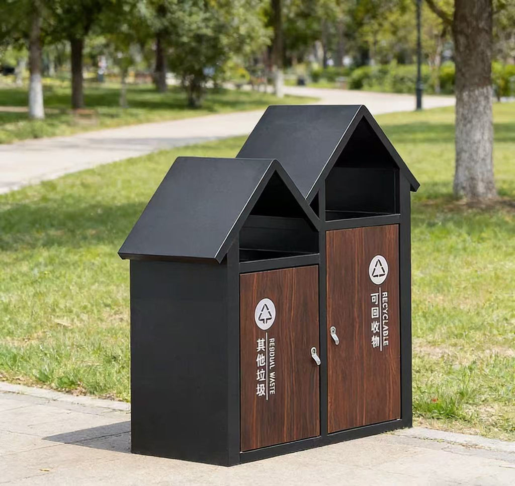 HY-0424012 Outdoor Stainless Steel Trash Can