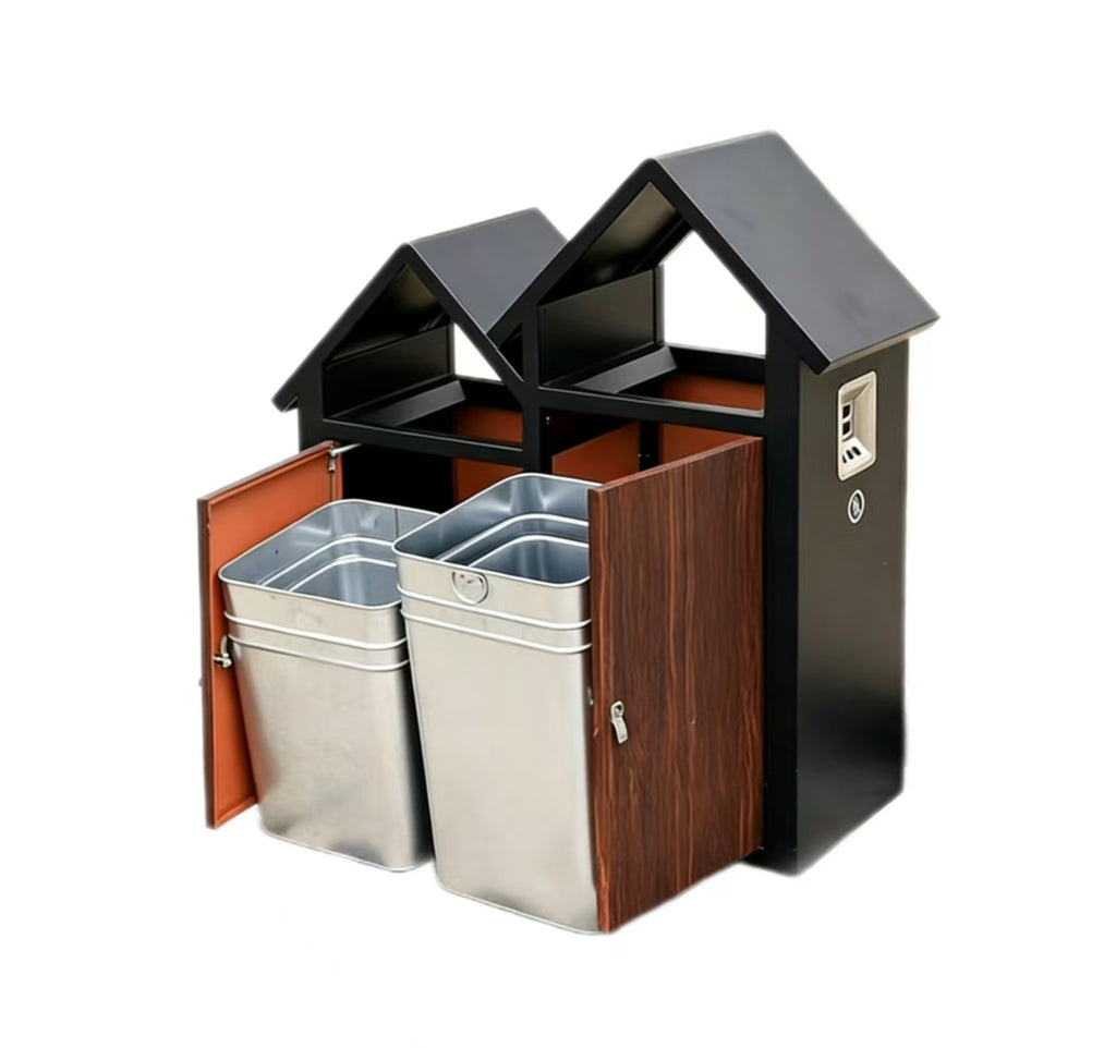HY-0424012 Outdoor Stainless Steel Trash Can