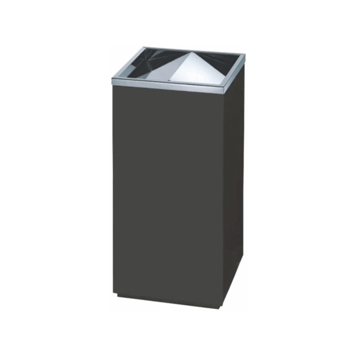 HY 0608001-Stainless Steel Flip-Top Trash Can