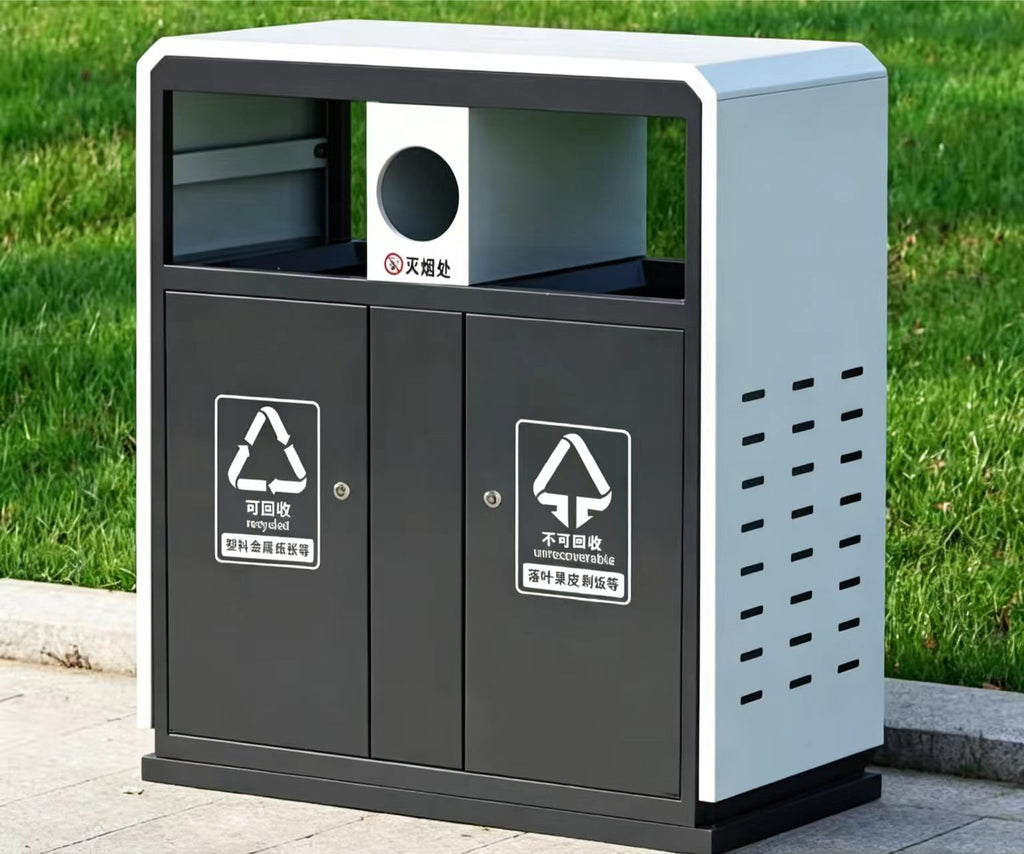 HY0424015-Outdoor Stainless Steel Trash Can