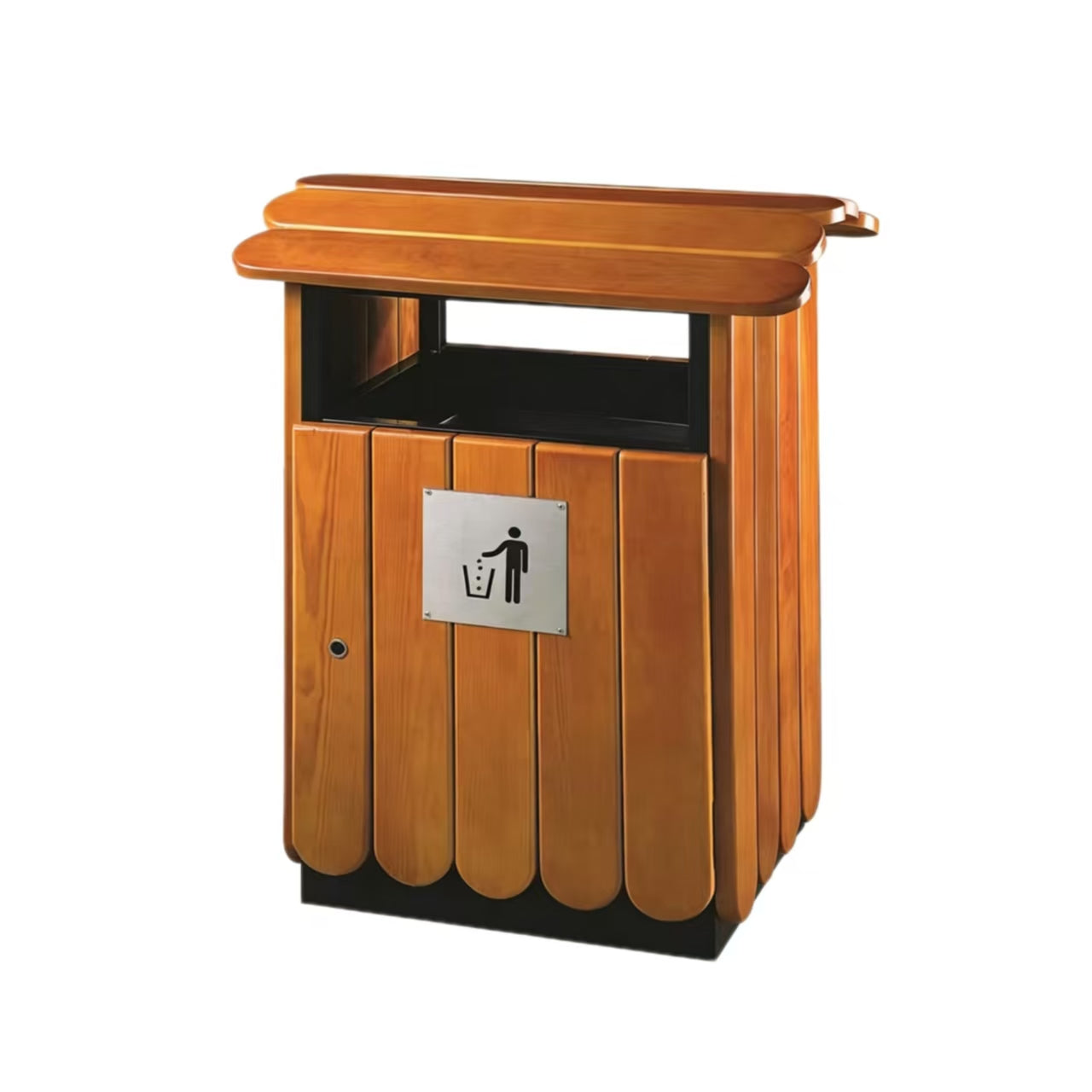 HY-0424017 Outdoor Stainless Steel Trash Can