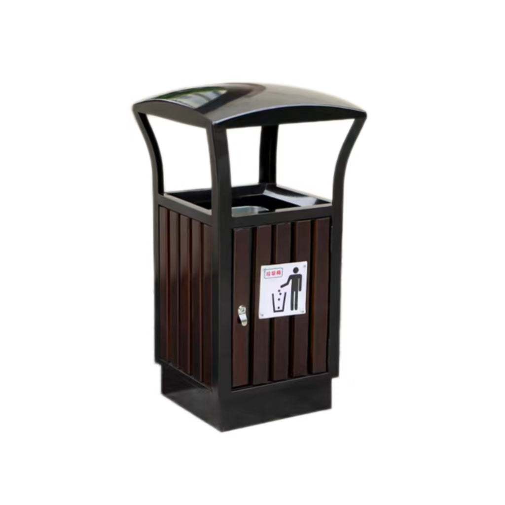 HY-0424018 Outdoor Stainless Steel Trash Can