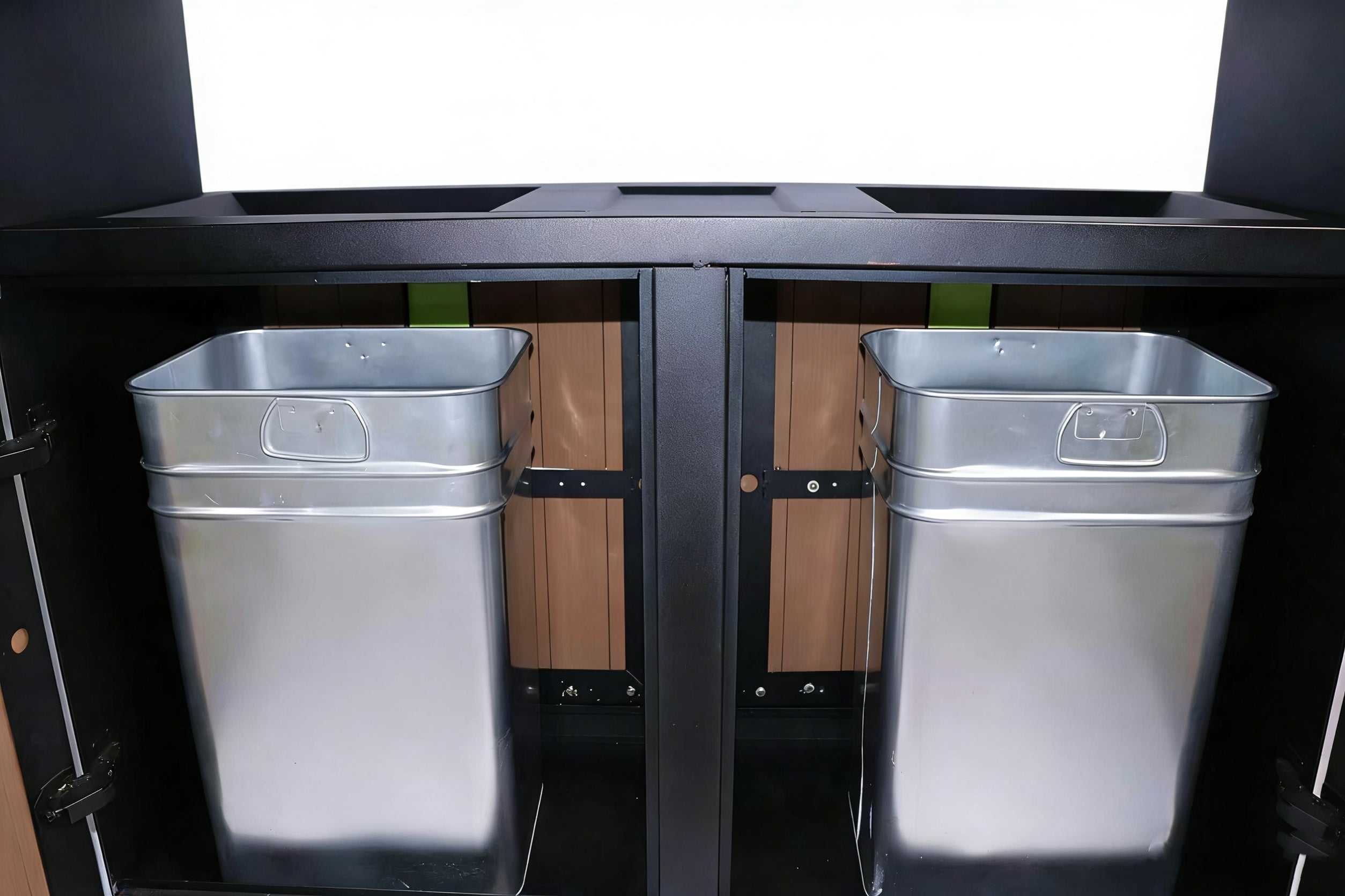 Wooden Trash Bin